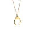 Copper pendant necklace with electroplated gold finish and adjustable cross chain
