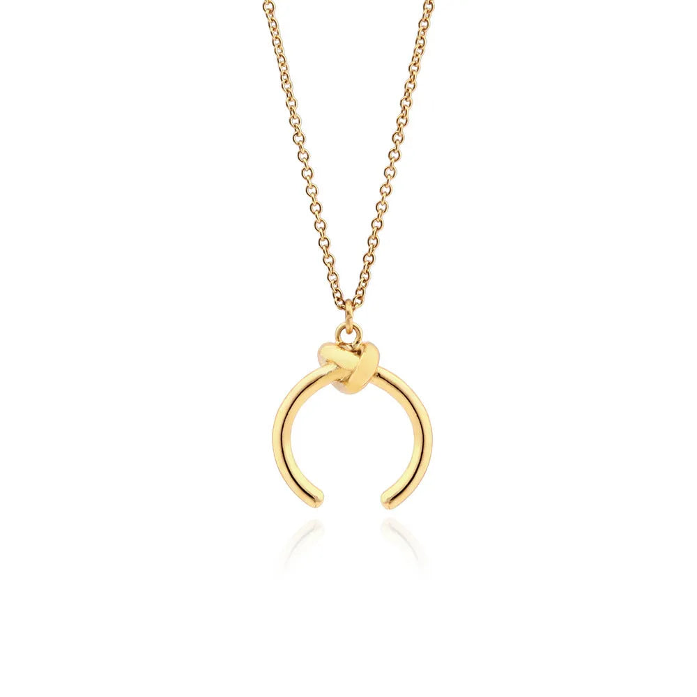 Copper pendant necklace with electroplated gold finish and adjustable cross chain