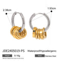 Stainless steel electroplated earrings in JDE2405019 colour matching unisex ins style jewellery