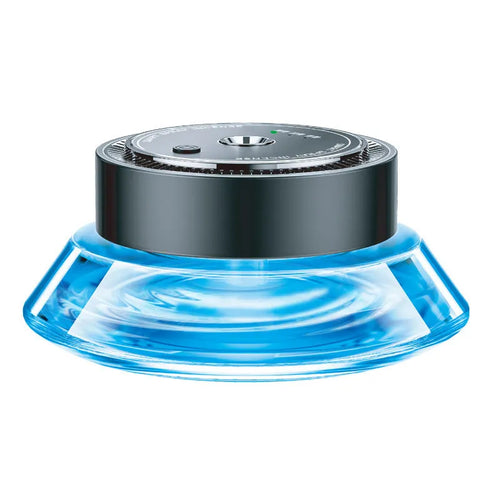 Smart spray car air freshener unit in Gentleman's Black or Qian Shan Cui colours with Ocean and Gulong fragrance refill bottles