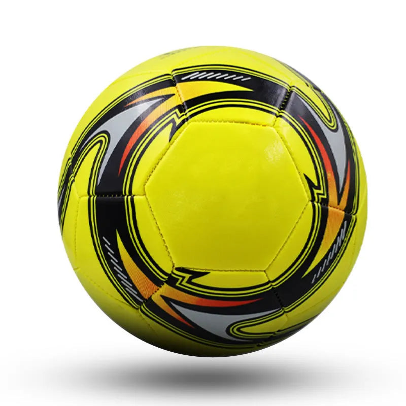 PVC football with machine seams in sizes 3, 4, and 5 for training and competition.