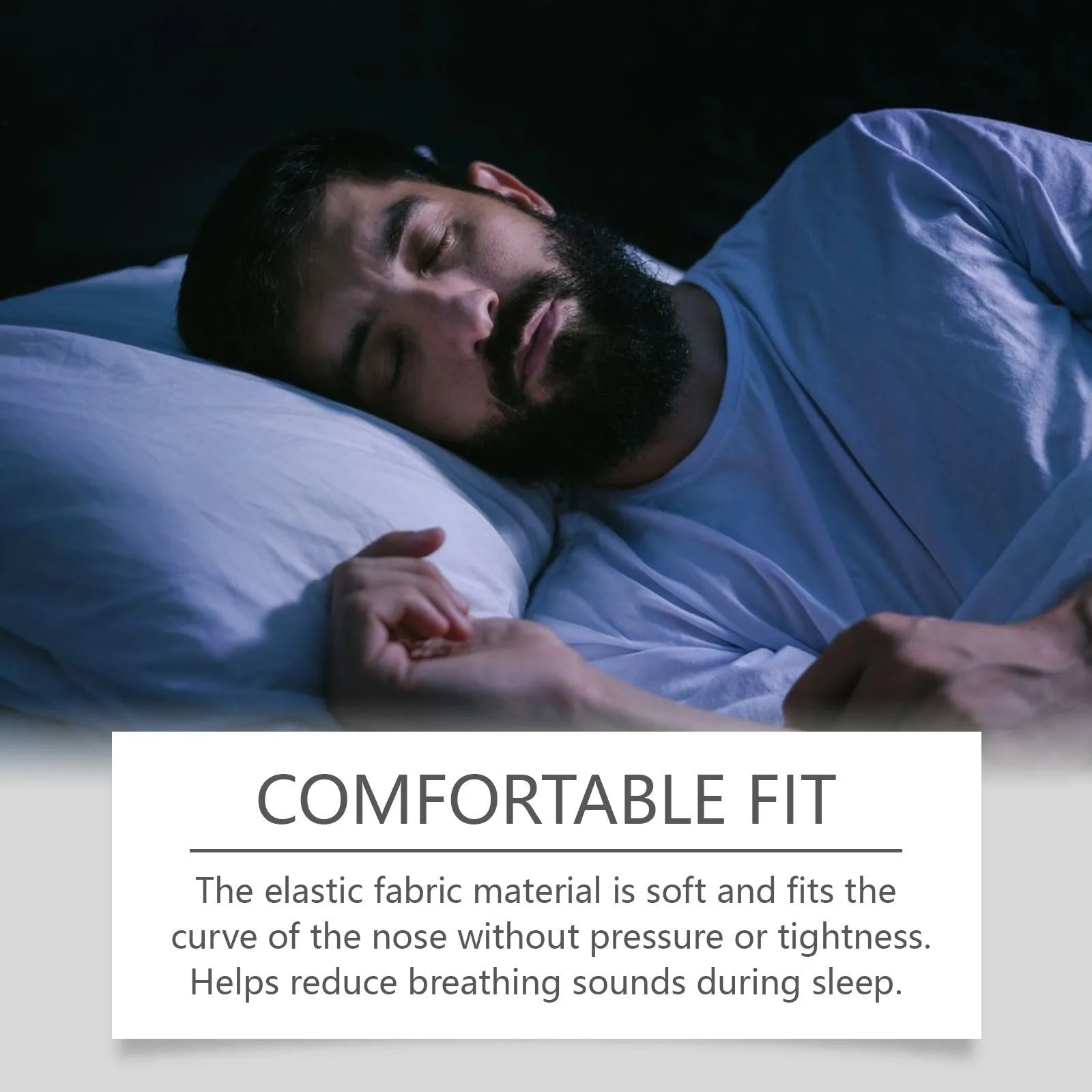 30 pack of anti-snoring adhesive nasal strips for overnight breathing improvement