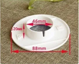 Plastic air conditioning hole cover kit with blocking caps, vent covers, and sealing glue.