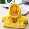 Blue balaclava-style dog hoodie made of soft cloth, shown on a model dog.