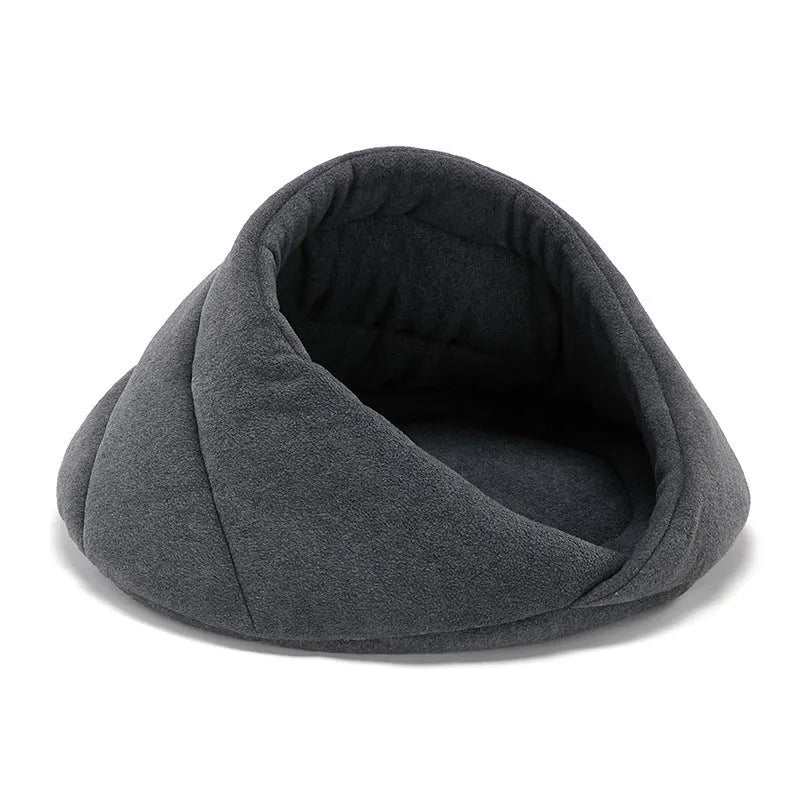 Polar fleece pet nest dog mat in fruit green on a kennel floor, available in sizes XS to L
