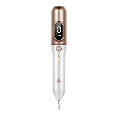 Blue light acne beauty instrument removal pen set with cooling gel and needles on a table