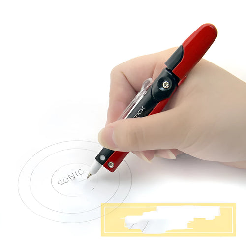 Automatic pen with built-in compass and protective cover in multiple colours