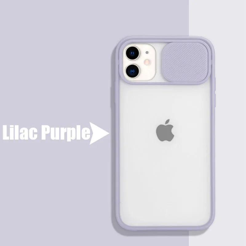 Frosted frame lens silicone phone case for Apple iPhone in multiple colour options