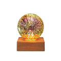 USB-powered crystal ball LED night light with touch control in spherical design