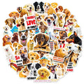 Pack of 100 realistic dog facial expression stickers in Nordic style for craft projects