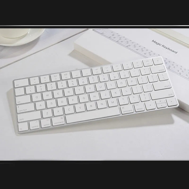 Apple G6 white Bluetooth wireless keyboard with ultra-thin metal construction