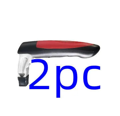 Blue automobile safety hammer with ABS handle and aluminium alloy head on a white background