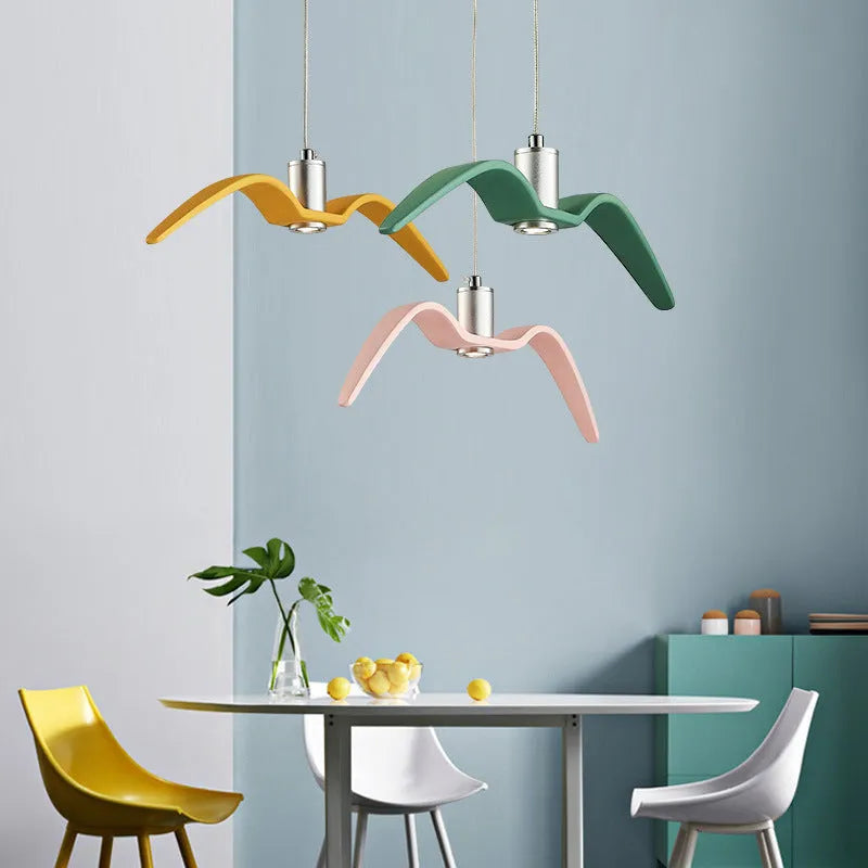 Nordic postmodern macaron style LED chandelier in available colour options