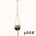 Cotton rope woven planter in style A, breathable material for desktop or wall hanging use