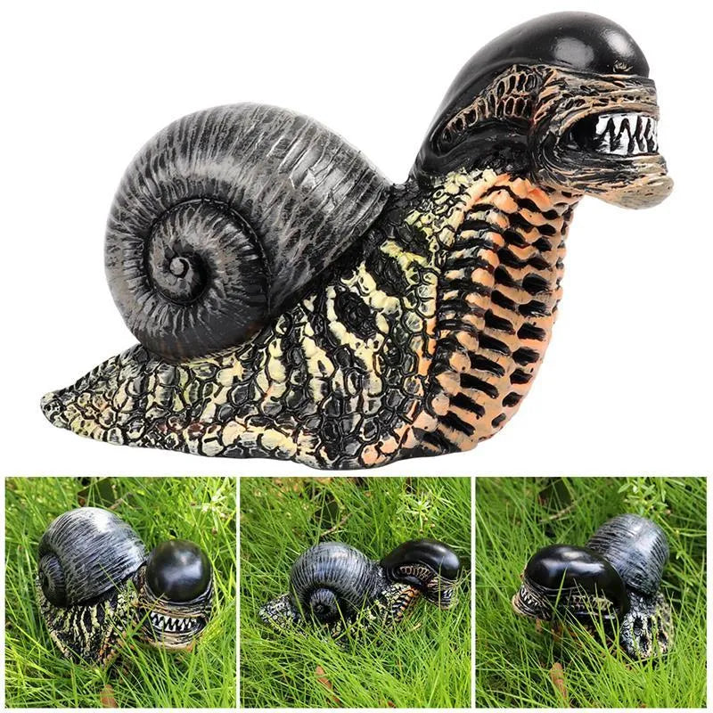 Modern solid resin snail sculpture ornament for garden or home decoration