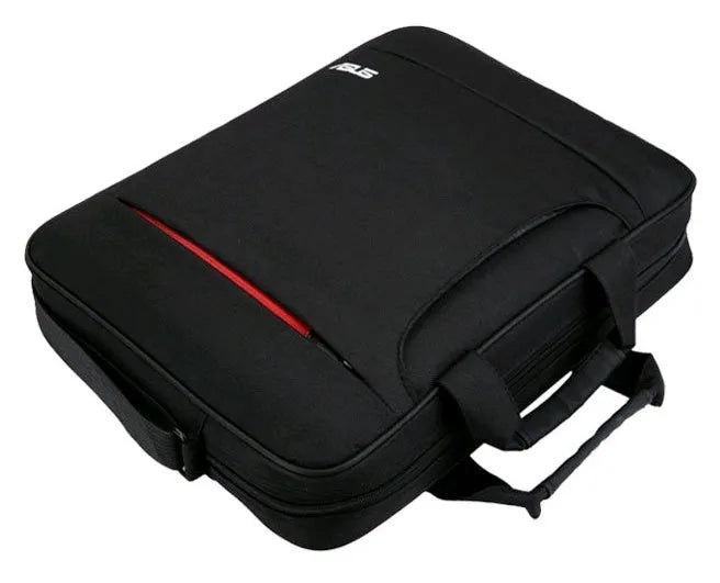 Black polyester diagonal shoulder laptop bag for 15-15.6 inch ASUS laptops
