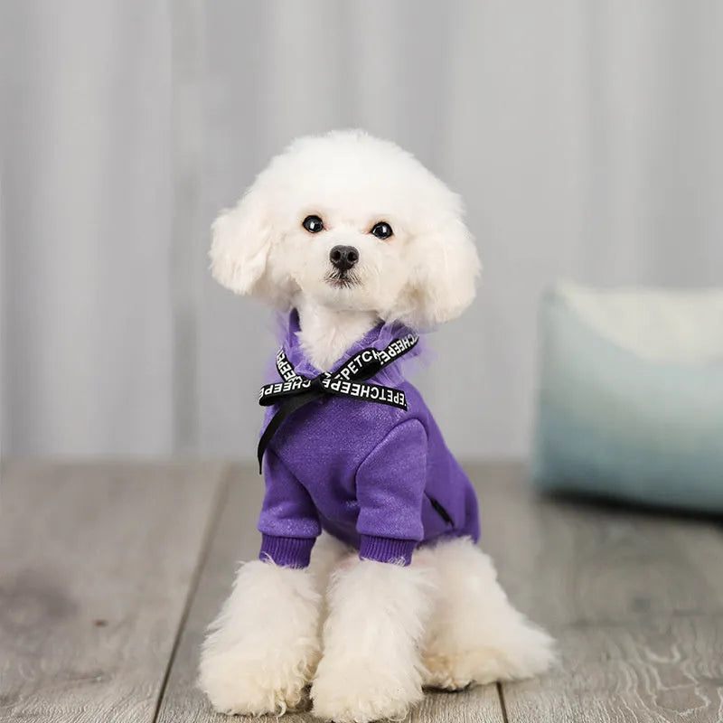 Casual cotton webbing-style pet clothing in black for Asian size M dog