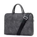 Faux leather laptop bag for women in black with zipper closure, waterproof and shockproof, for 15.6 inch laptop