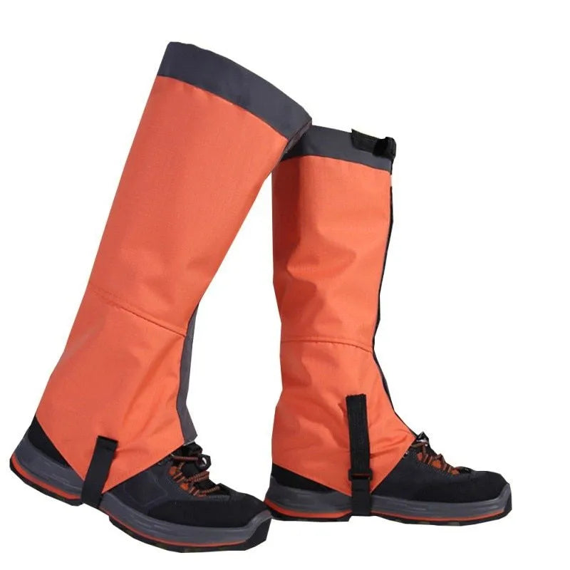 Outdoor snow kneepad made of 420D nylon fabric, waterproof and breathable, 3D draping design, available in black blue orange sizes L M