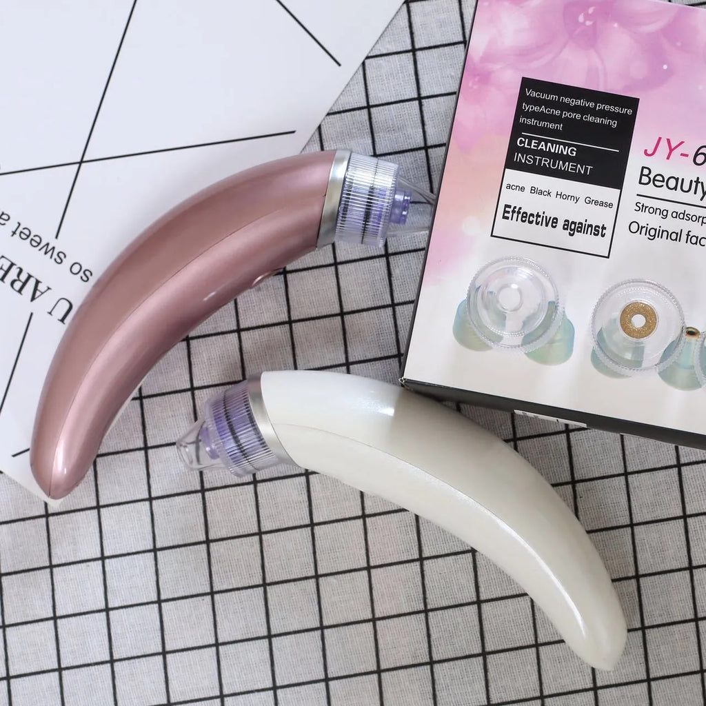 JY-666 electric blackhead suction instrument for facial pore cleansing in rose gold colour