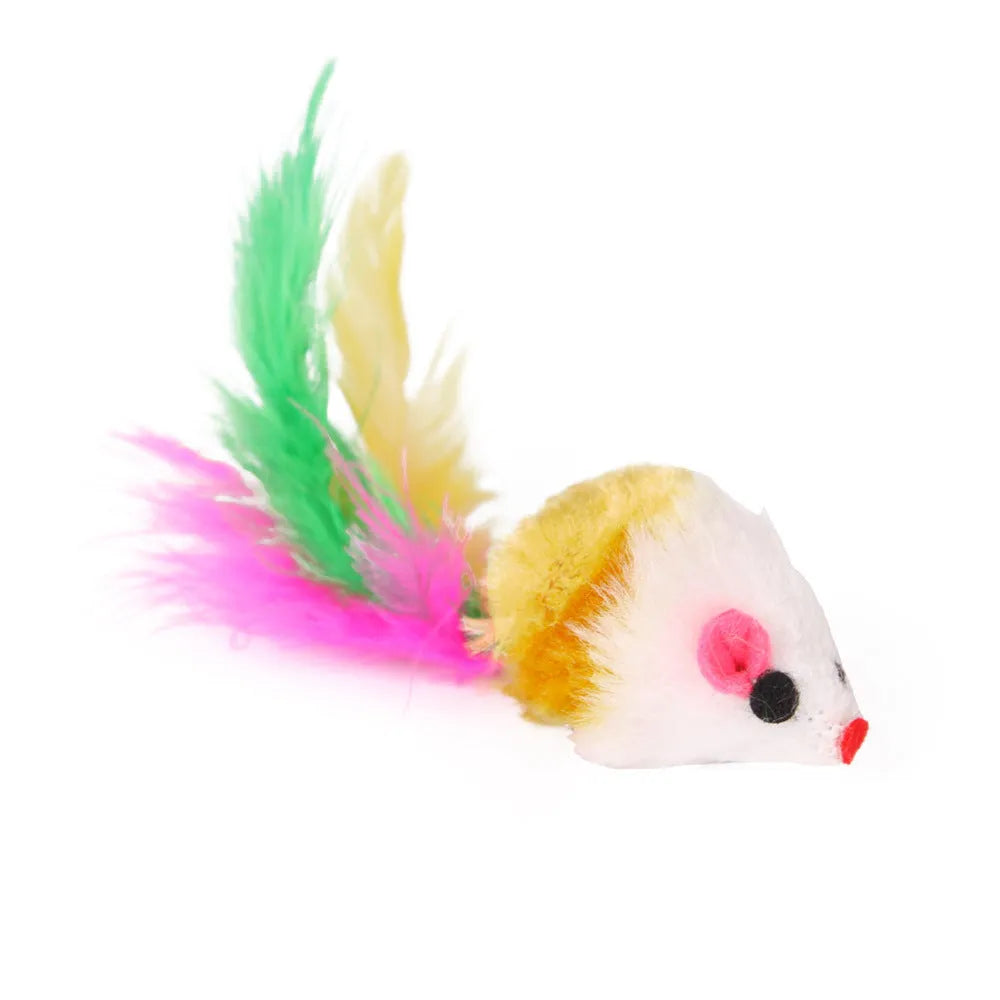 Cat channel funny cat stick toy set with PP metal plush feather attachments in multiple piece options