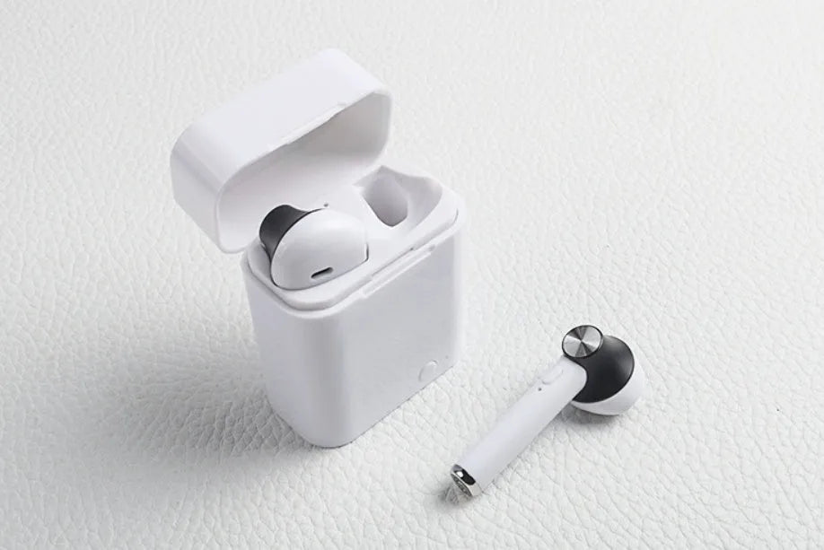 Wireless sports Bluetooth headset earbuds in five metallic colour options