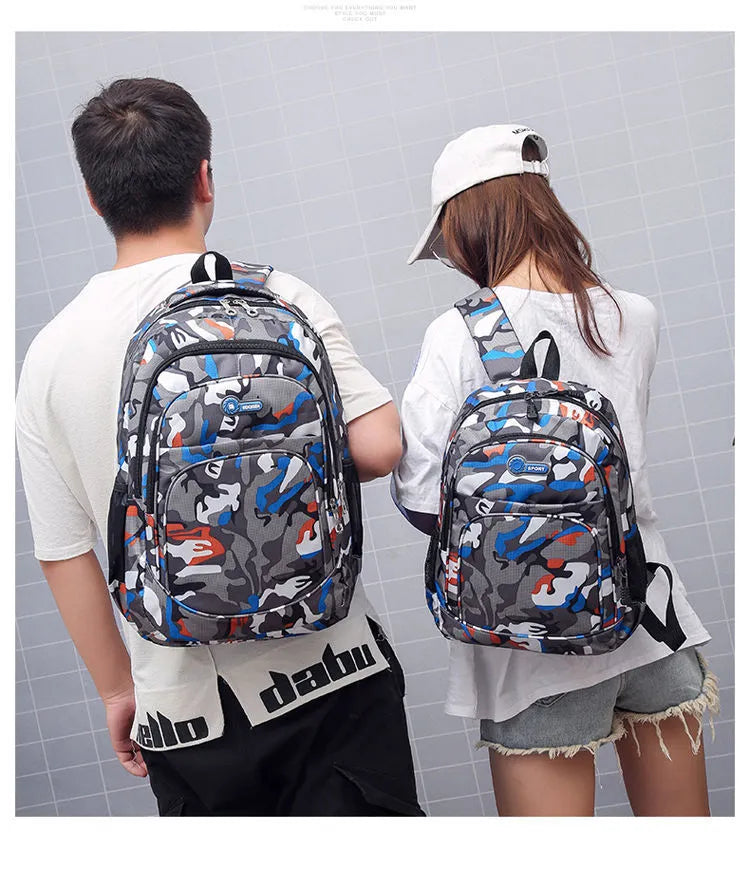 Oxford fabric teenage backpack with reinforced shoulder straps in multiple colour options