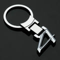 Zinc alloy metal keychain 67mm long, 32mm wide, 6mm thick, lightweight everyday carry key ring
