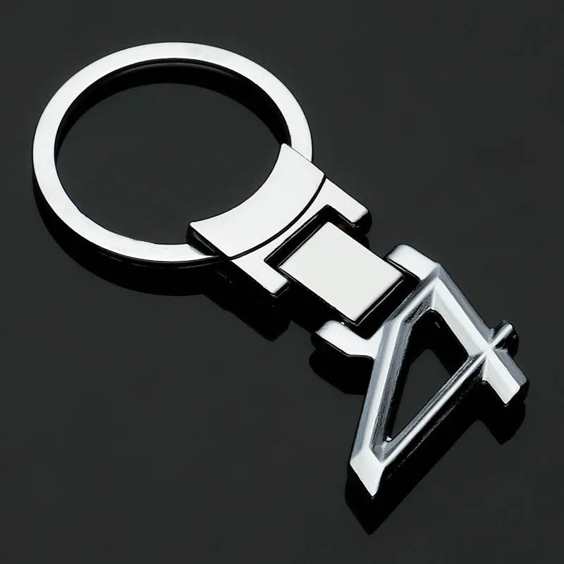 Zinc alloy metal keychain 67mm long, 32mm wide, 6mm thick, lightweight everyday carry key ring