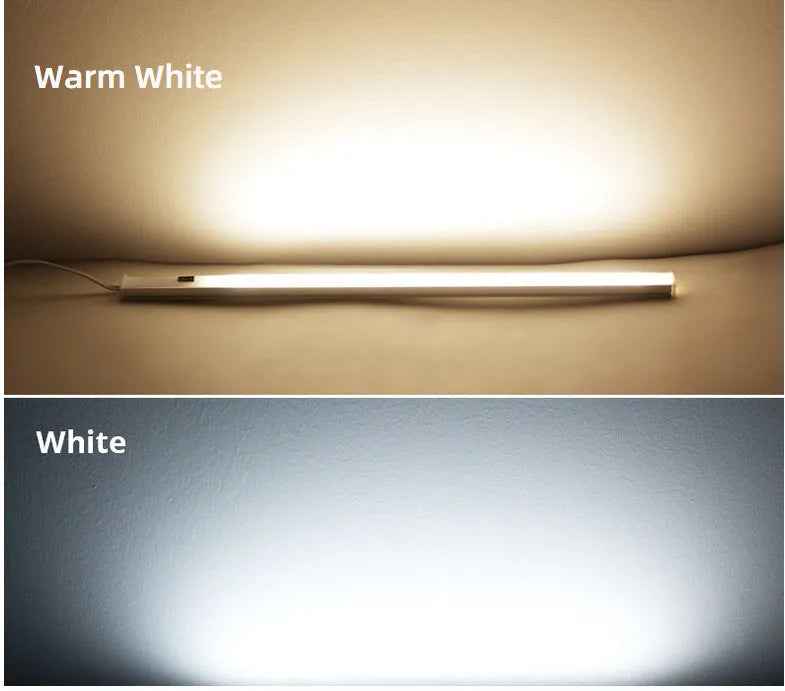 Aluminium profile LED strip bar light for cabinet and bookcase lighting in three sizes