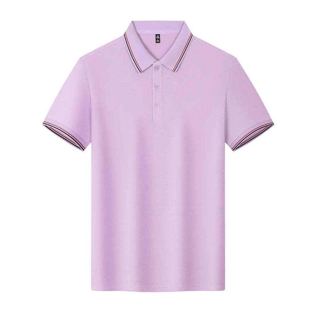 Solona ice-feeling short sleeve work polo shirt in multiple colours on a hanger.