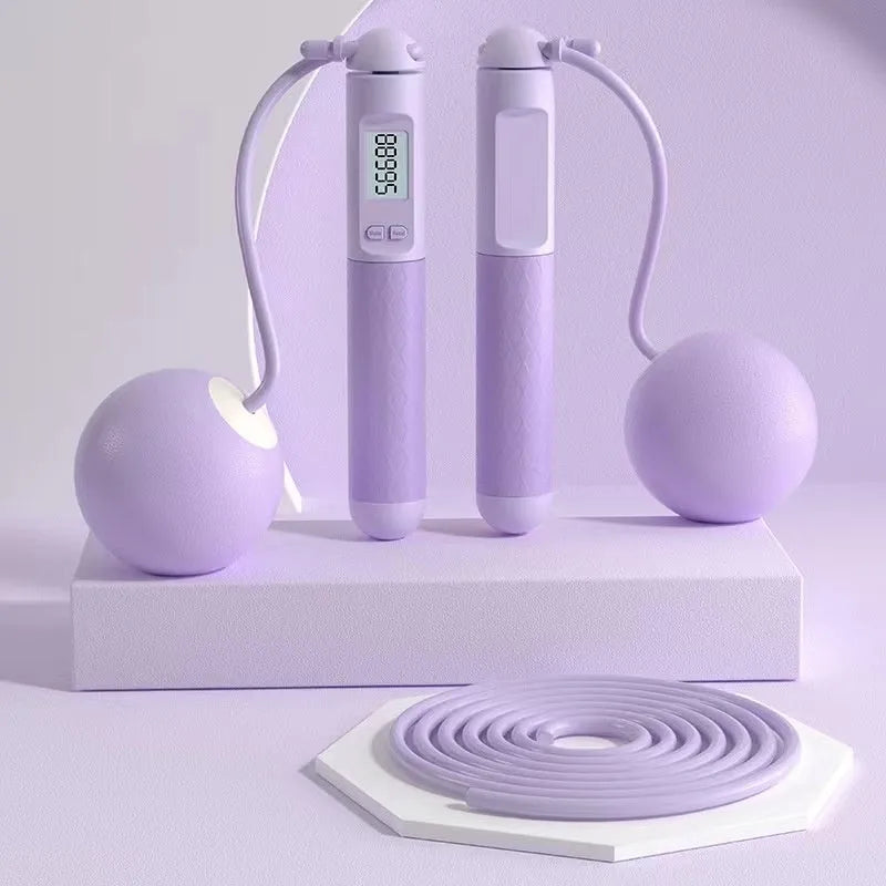 Fitness skipping rope with ball bearings in various colour options for cardio training