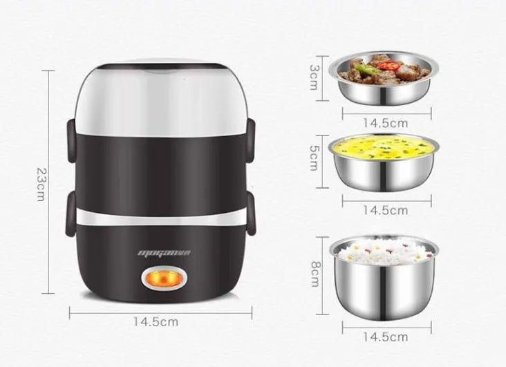White rice cooker with 2-litre capacity and digital controls on kitchen counter