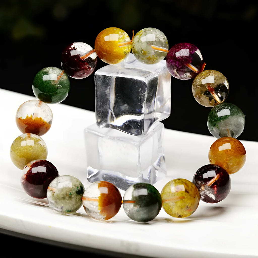 Crystal bracelet with colourful ghost cornucopia design measuring 10mm in circumference