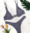 Multi-Color optional bikini swimsuit with strip steel belt and chest pad, available in 15 colours, solid colour open back design