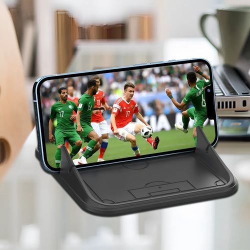 Silicone automobile phone holder in Peak-X5 colour with common node design for car and desktop use