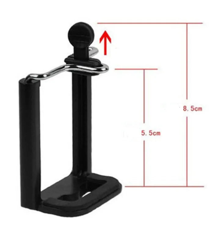 Mini flexible tripod with extendable legs and U-shaped smartphone clip for travel photography