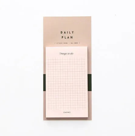 Pink schedule planning notes 50 sheets A6 size 10x6cm 80g writing paper on white background