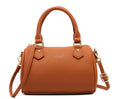 Ladies diagonal pillow crossbody bag in PU fabric with letter print in yellow colour