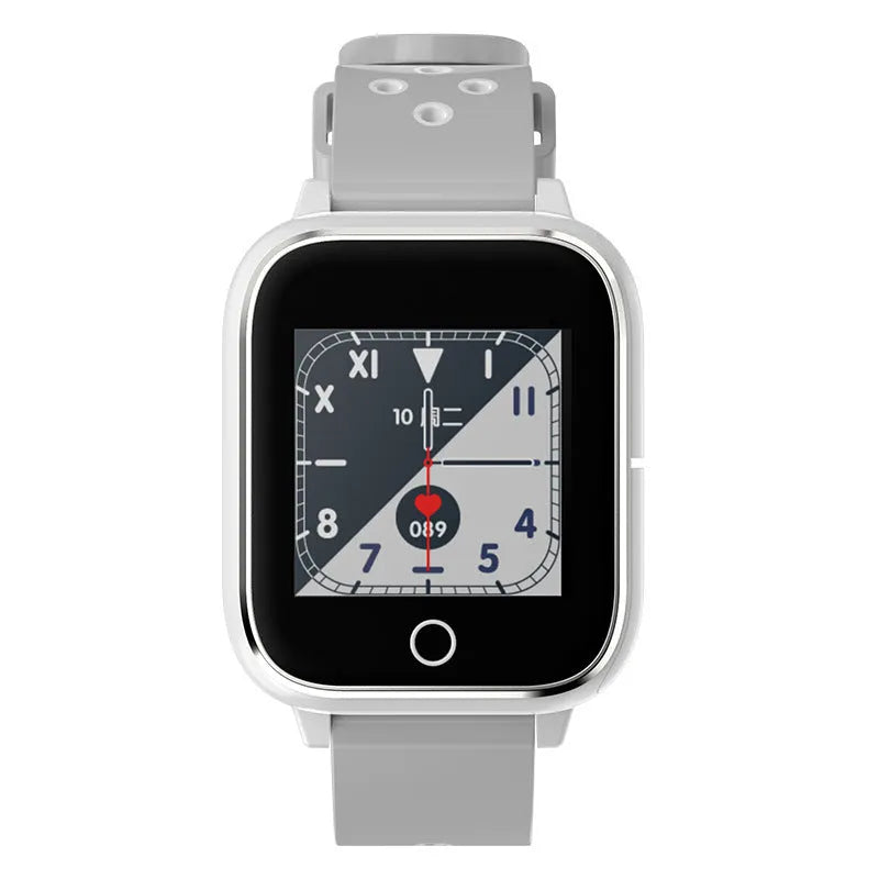 Smart call watch bracelet and TWS headset combo in white with a 1.3-inch screen on a silicone sporty strap