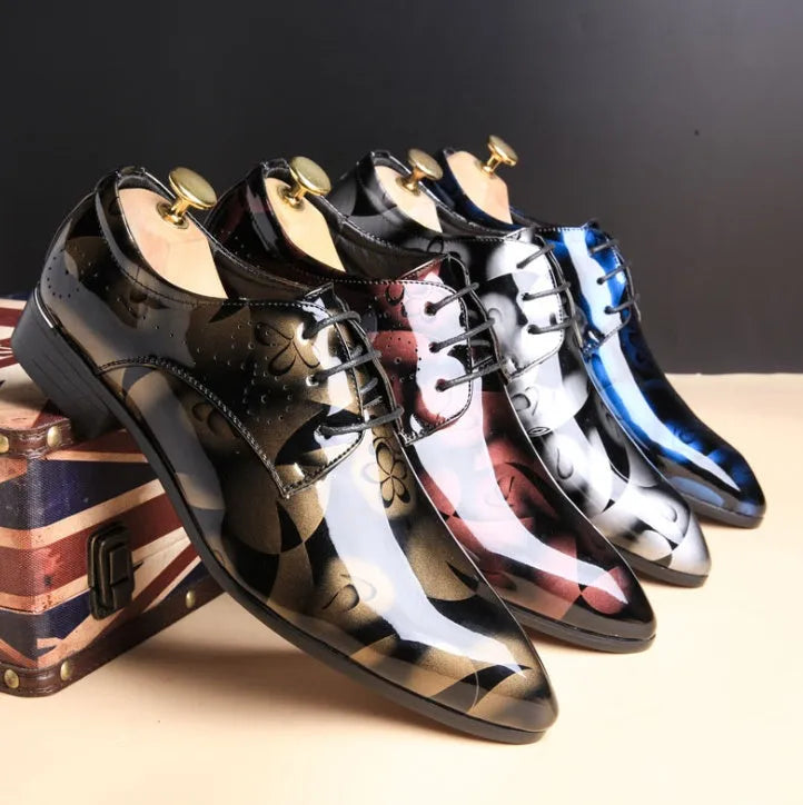 Men's business casual microfiber leather shoes in multiple colours, sizes 38 to 48