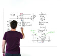 Creative white board 60x45cm magnetic dry erase board with pen tray on table
