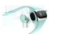 2 in 1 wireless earphone bracelet in black with silicone band and earbuds on wrist