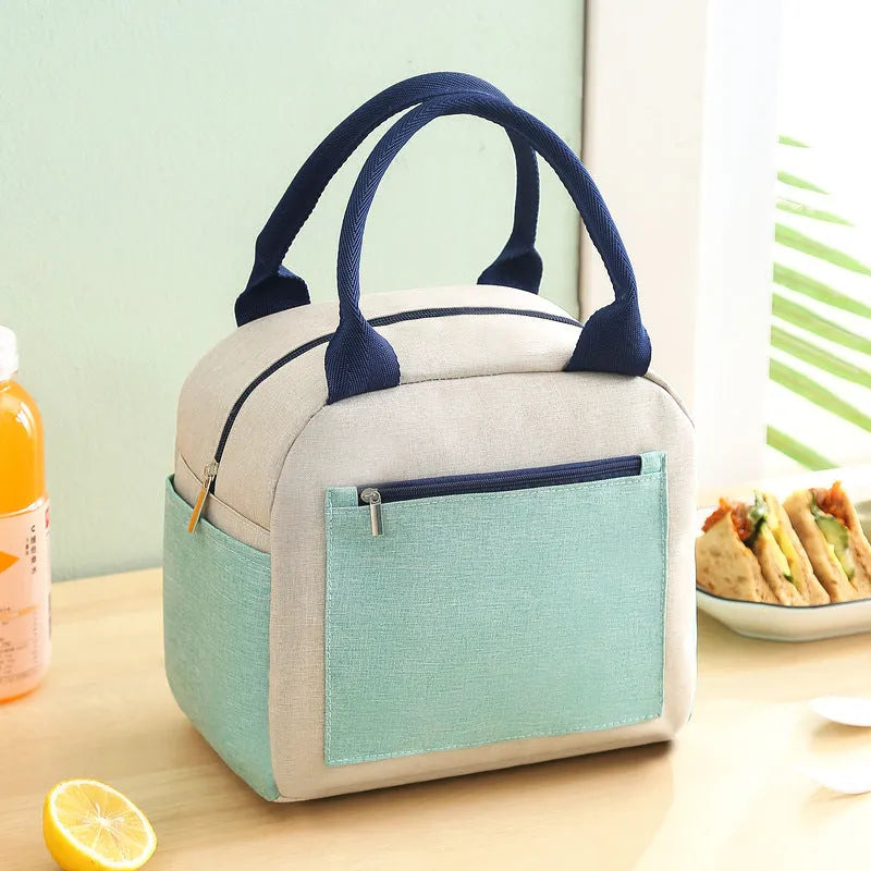 Aluminium foil lunch insulation bag in Oxford cloth with colour options for travel food transport