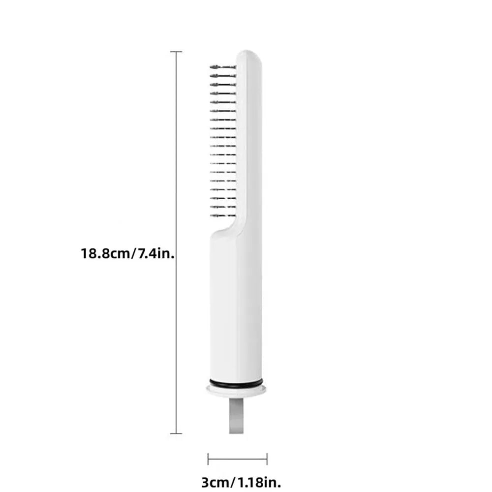 Stainless steel dematting comb with ergonomic handle for removing knots from dog or cat hair.