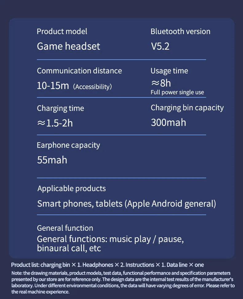 Black N35 wireless in-ear gaming Bluetooth headset on a dark background