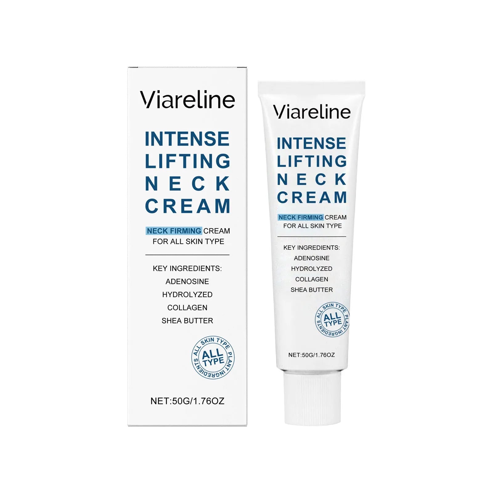 50g jar of lifting and tightening neck cream for skincare.