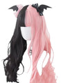 Harajuku Lolita cosplay wig with long black pink curly hair and bangs