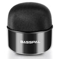 Black waterproof portable mini Bluetooth speaker with control buttons