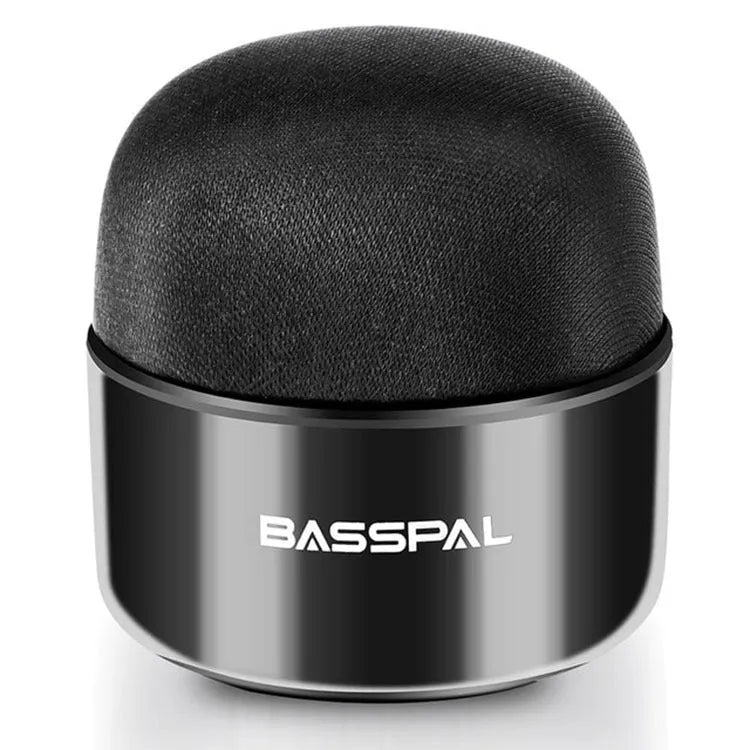 Black waterproof portable mini Bluetooth speaker with control buttons